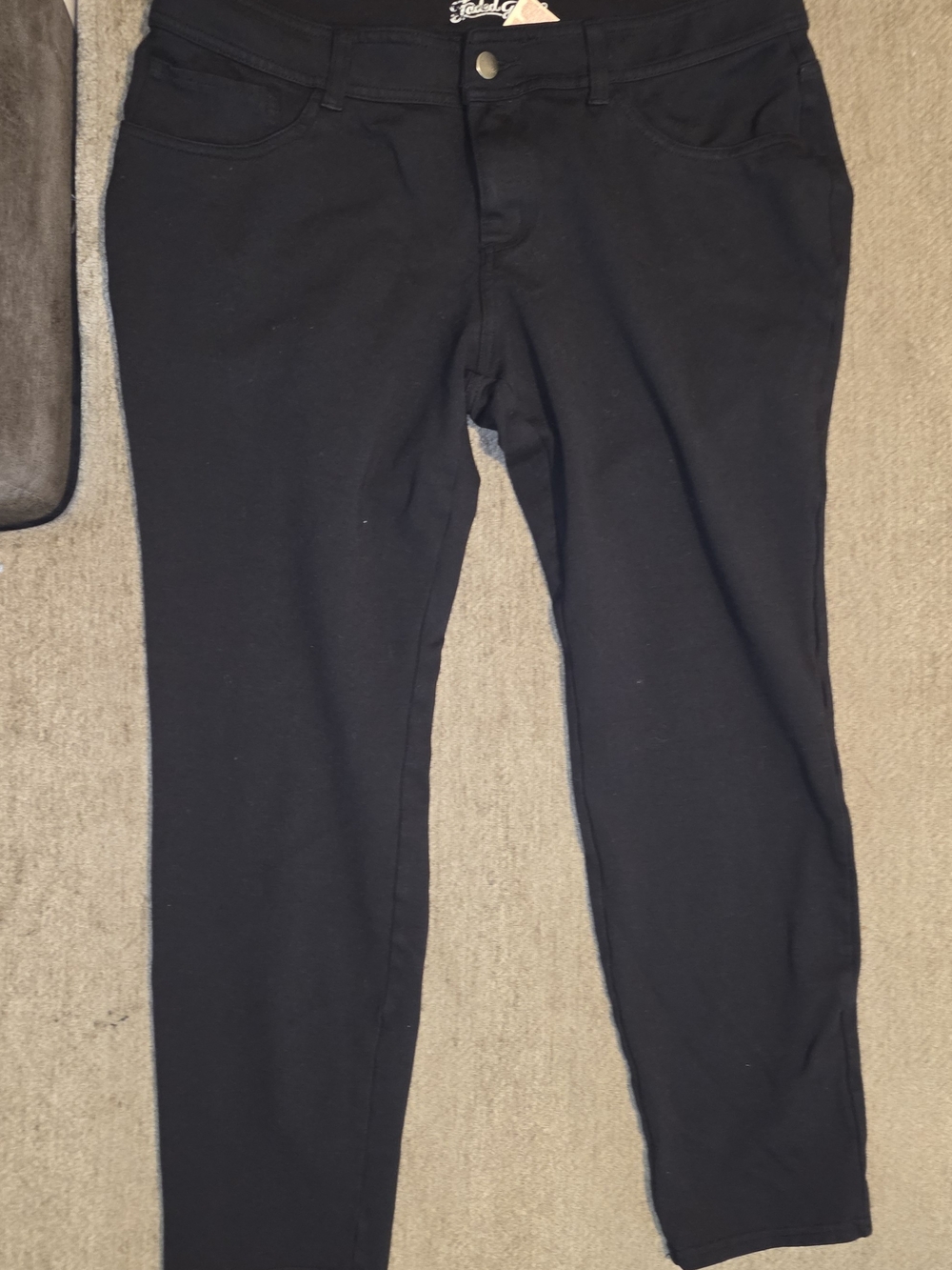 Faded Glory Black Slim Stretch Pants Size 16